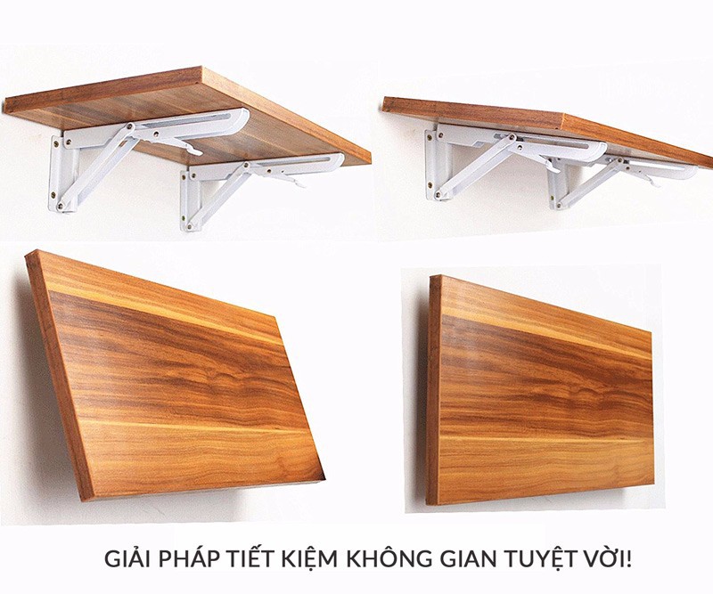 Eke bản lề inox xếp bắt tường Cặp 2 cây