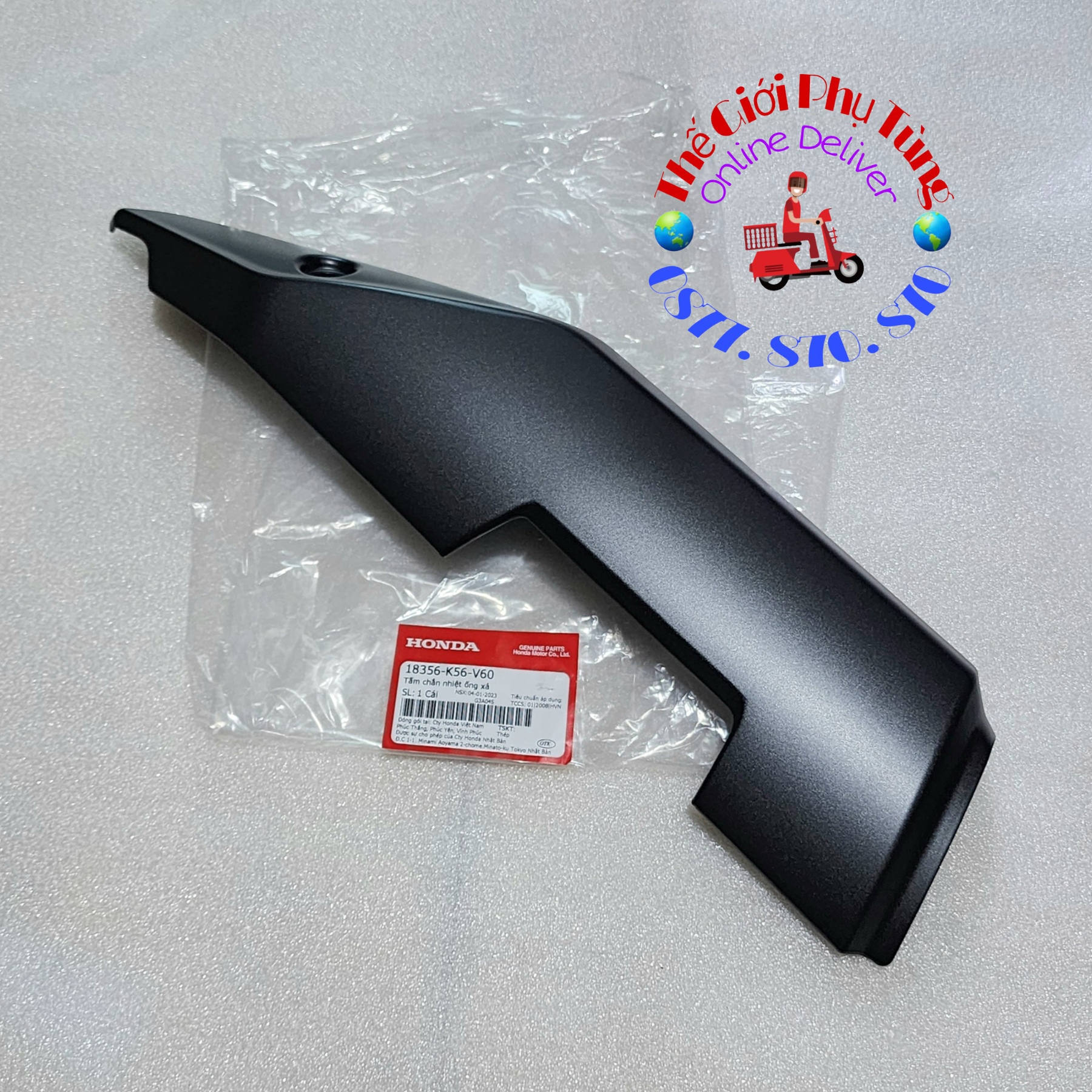 Che pô, ốp pô winner x v2,v3 zin honda việt nam - 18356-k56-v60/ 18356-k56-v50