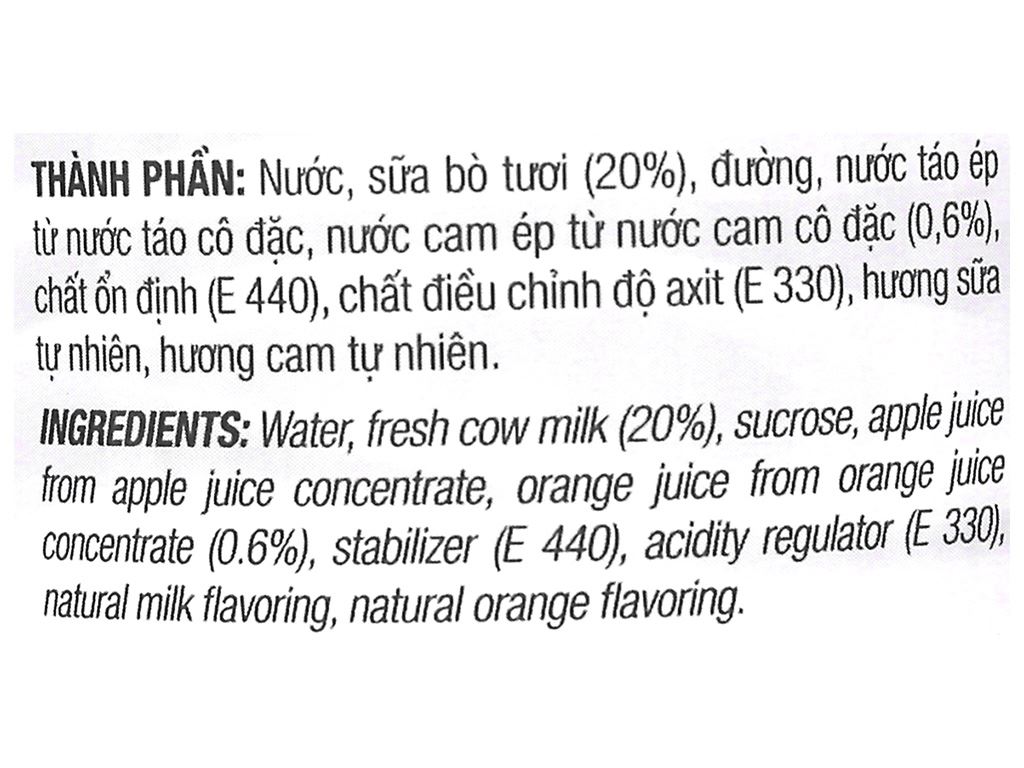 Lốc 6 chai sữa trái cây TH True Juice Milk