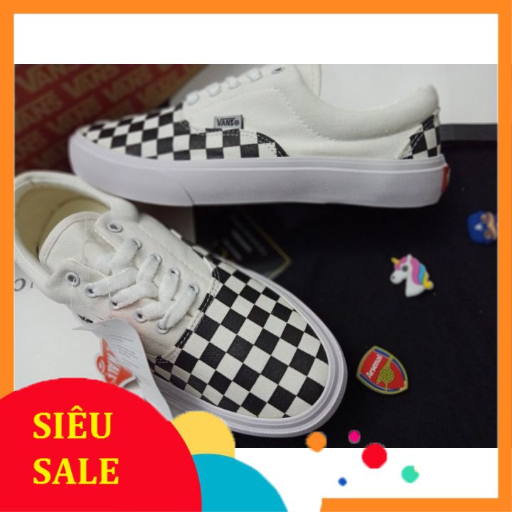 GIÀY VAN KẺ CARO CỘT DÂY. GIÀY SNEAKER NAM NỮ