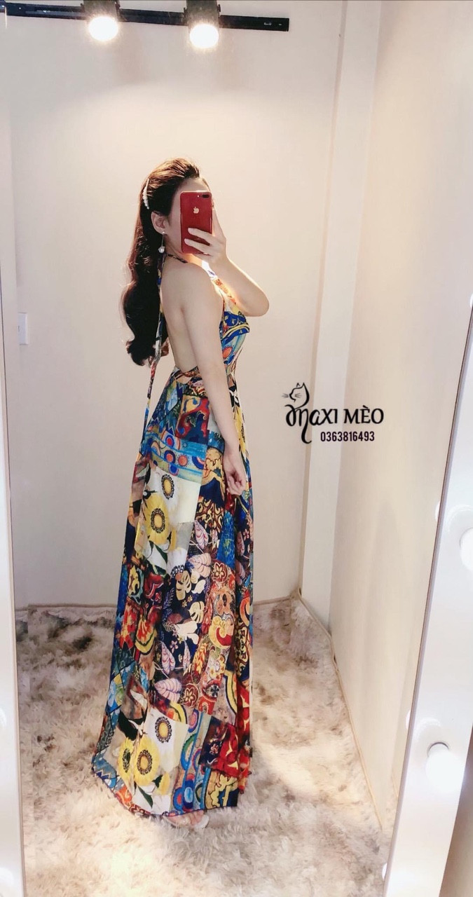 [HCM]Đầm yếm thổ cẩm siêu sang