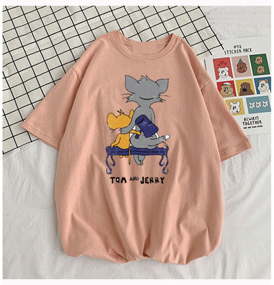 [HCM]áo thun cặp đôi áo thun UNISEX phông rộng tay lỡ tom&jery