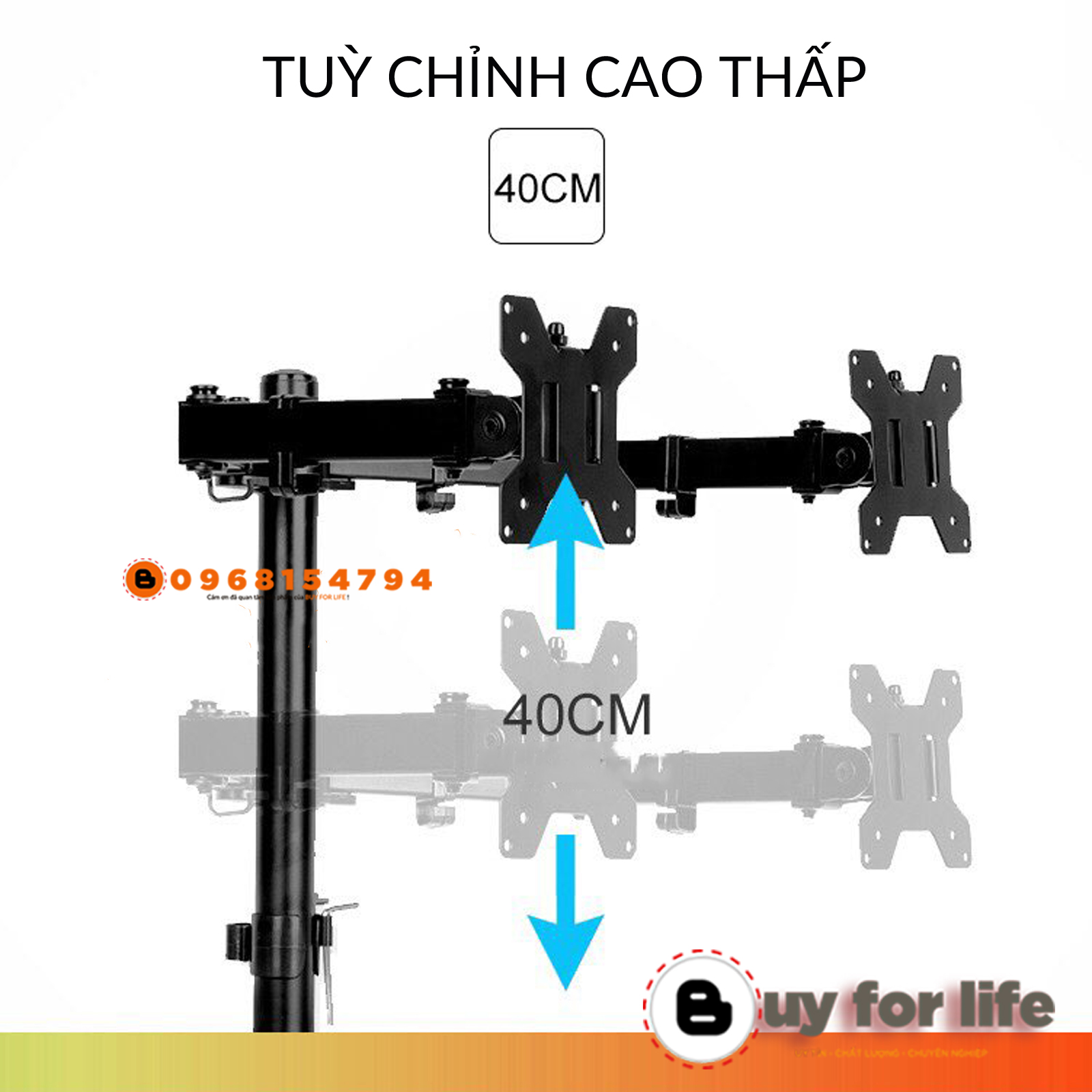 Giá treo màn hình, giá treo 2 màn MS02