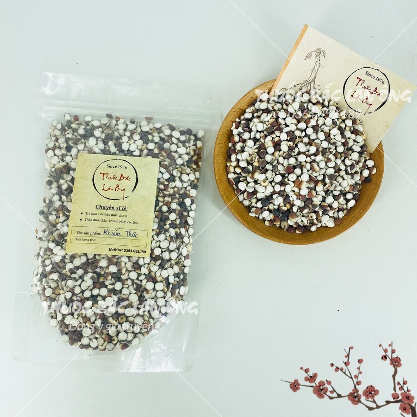 Hạt khiếm thực khô 1kg, khiếm thật, vỡ đôi, thơm, sạch, không lẫn tạp chất - Lãn Ông