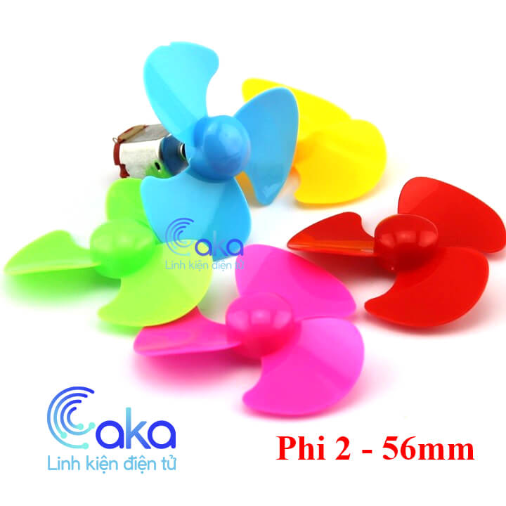 Cánh quạt mini 4 cánh 60mm trục 2mm