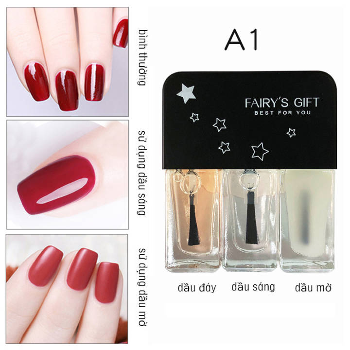 SANIYE Bộ 3 lọ sơn móng tay khối lượng tịnh 3g/lọ chất lượng cao không thấm nước nhanh khô và lâu trôi N8039 – intl