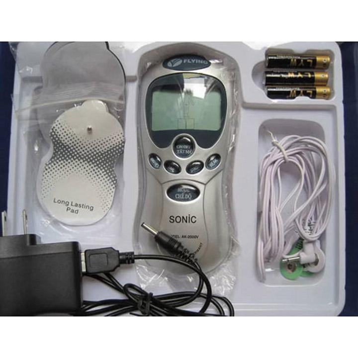 Máy massage trị liệu xung điện xoa bóp, bấm huyệt đa năng 4 miếng dán