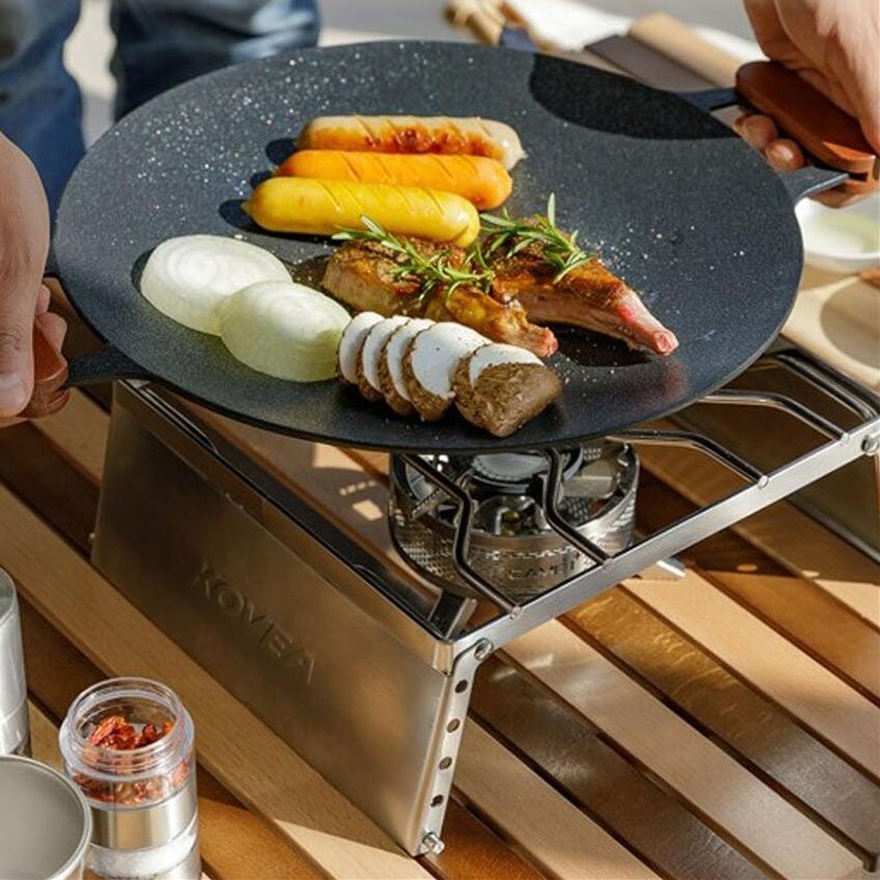 Chảo Đá Nướng Chống Dính Không Cần Dầu Ecoramic Hàn Quốc,Size 34cm, Chảo Đa Năng Chiên, Sào, Gián, Nướng BBQ Shop FC Kun
