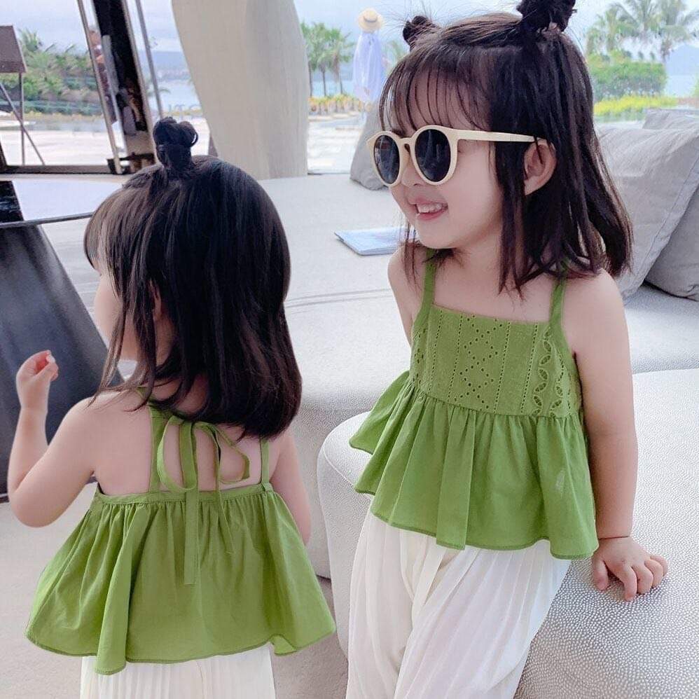 Áo dây hở lưng cho bé gái từ 7-17 kí
