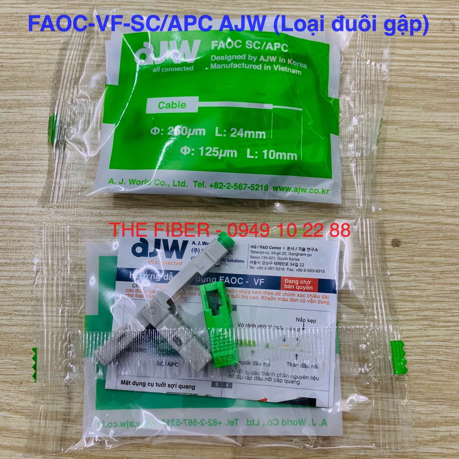 [HCM]Bộ 10 cái Fast Connector SC APC AJW AJW-FAOC-VF-SCAPC