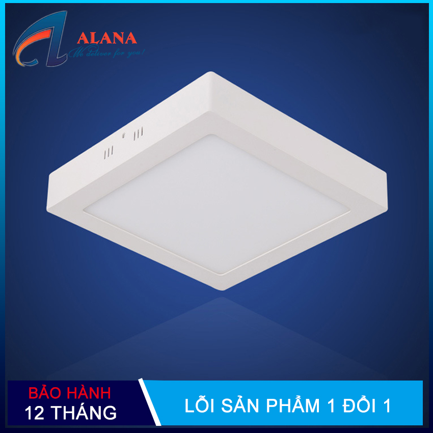 Đèn ốp trần, đèn led ốp trần nổi 24w vuông ánh sáng trắng