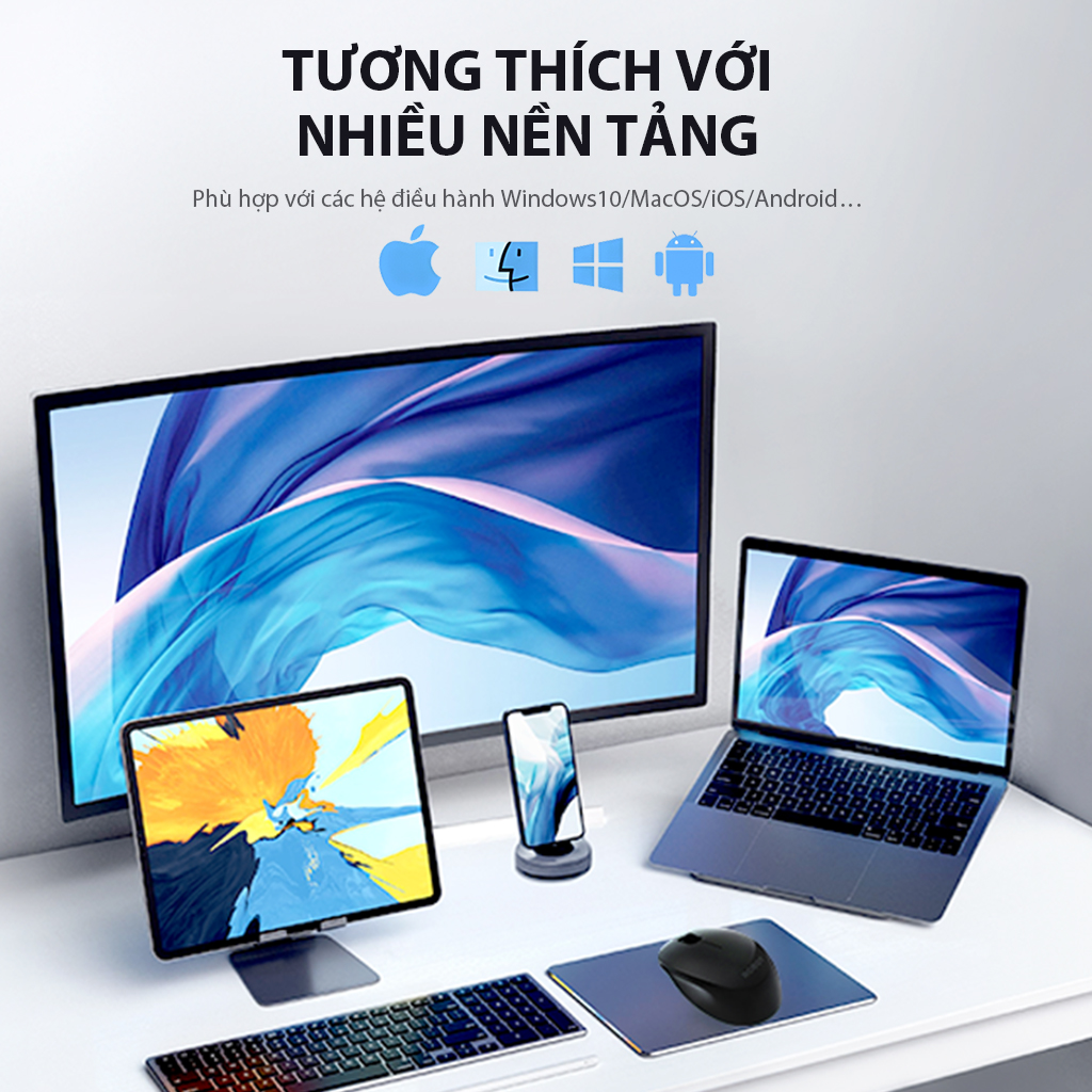Chuột không dây Robot M210S tĩnh âm silent nhấp im lặng kết nối USB nhỏ gọn tiện dụng độ chính xác cao cho máy tính xách tay laptop pc phù hợp văn phòng dạy online học online