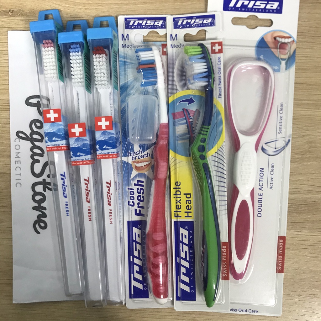 Variable fresh Trisa toothbrush [Trisa fresh soft/Trisa fresh medium/Trisa fresh hard/profilic fine tip]-pegastore-get 1 pc