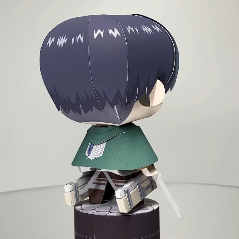 Mô hình giấy anime  (ATTACK ON TITAN) chibi Levi Ackerman