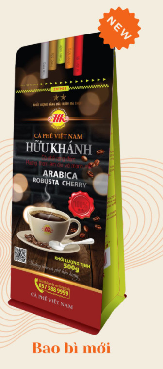 Combo 3 Bịch Cà Phê Hữu Khánh - Cà Phê Pha Phin - Bịch 500gr