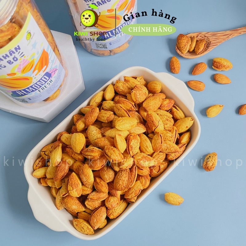 Hạnh Nhân Rang Bơ nhập khẩu Mỹ Hũ 450GR *Kiwishop*