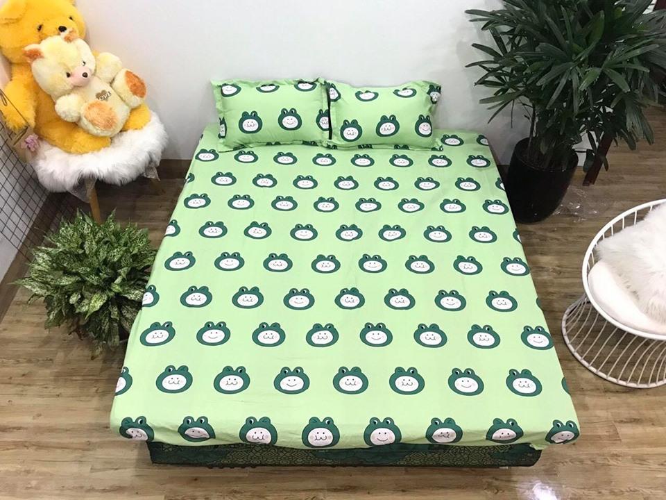 Bộ Ga Gối 3 Món , Ếch Xanh , Chất Liệu Bền Đẹp, Không Phai, Không Xù, Mẫu Mã Kích Cỡ Đa Dạng drap giường, ga giường, ra giường, drap trải giường,ga trải giường, drap trải giường đẹp ga trải giường cưới, bộ ga trải nệm mát, ga giường cưới spa