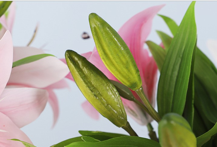 Hoa Giả Hoa Lụa Hoa Ly Trang Trí H4.
