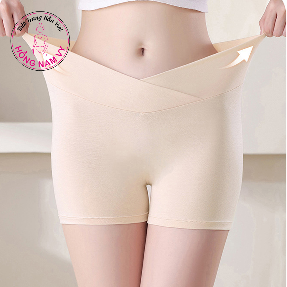 Quần mặc váy bầu cạp chéo cao cấp mềm mát