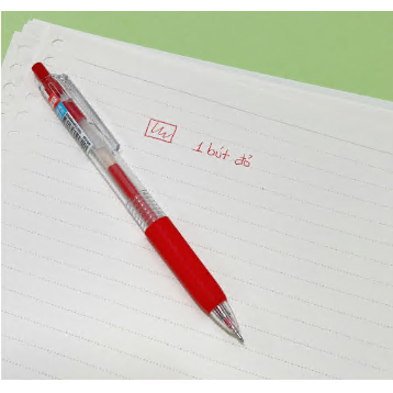 Bút bi bấm mực gel nước mực đen đỏ xanh viết đều mực phụ kiện văn phòng B14