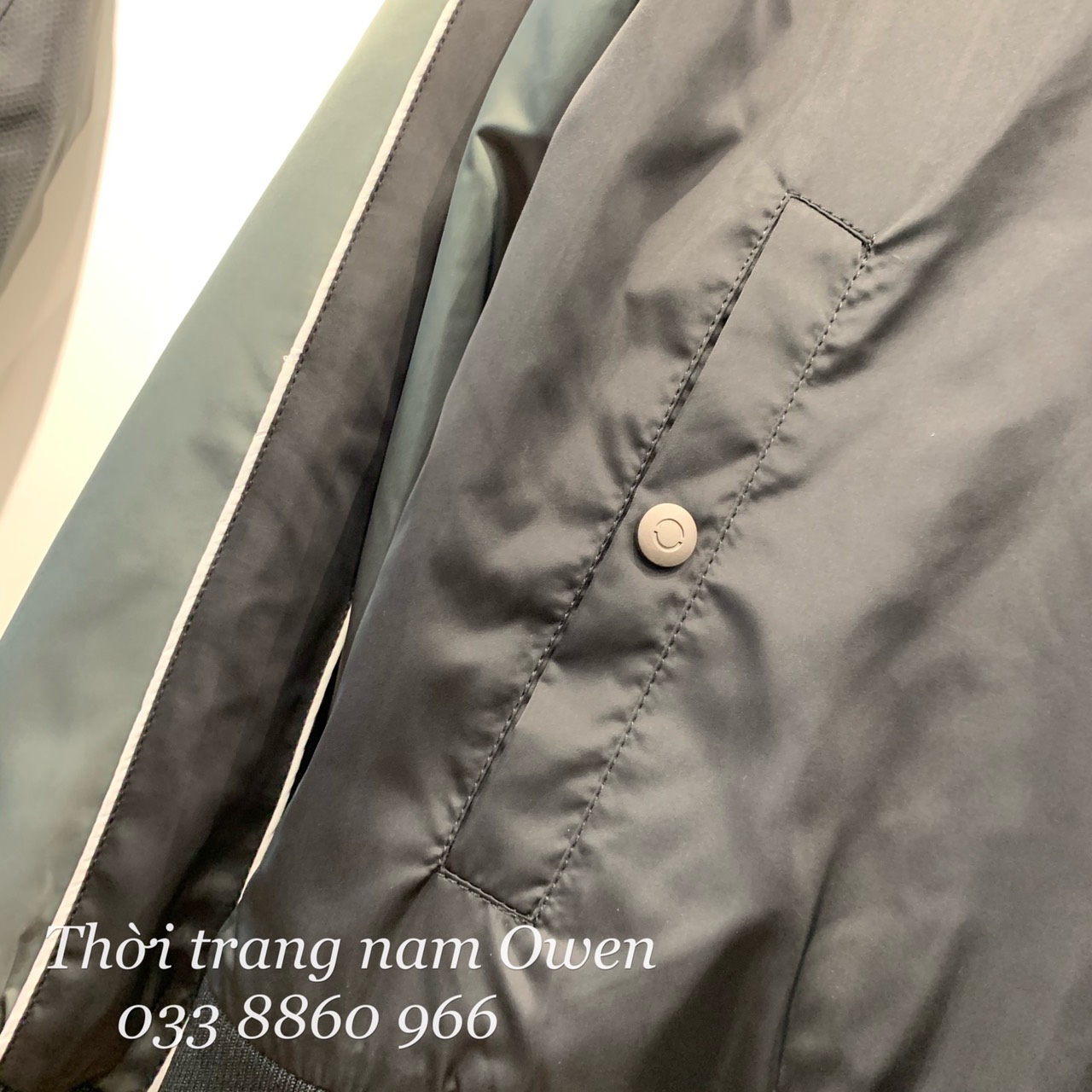 OWEN - Áo khoác gió nam 2 lớp dáng bomber