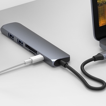 Cổng Chuyển HyperDrive Bar 6IN1 For Macbook/Surface/PC/iPhone 15 - HD22E