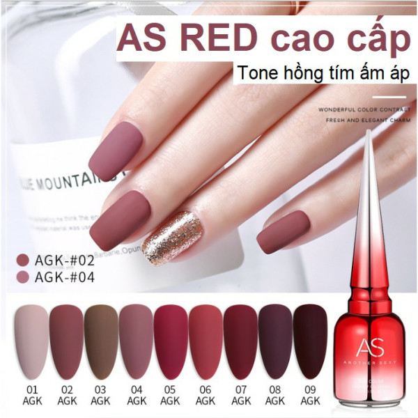 [HCM]Sơn gel As mã AGK 15ML - chai đỏ