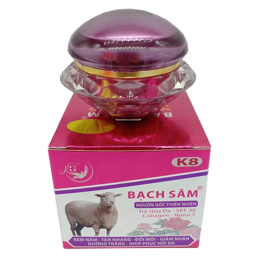[HCM]??FREESHIP + MGG?? Kem Bạch Sâm K8 Nám - Xóa Tàn Nhang - Đồi Mồi - Chống Nhăn - Dưỡng Trắng - Phục Hồi Da (25g) - CHÍNH HÃNG 100% - AN TOÀN - HIỆU QUẢ - KHÔNG GÂY KÍCH ỨNG DA