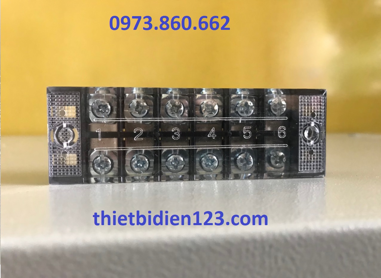 Cầu đấu điện 15A, 25A, 45A, 60A 4 mắt 6 mắt, 12 mắt - Domino điện