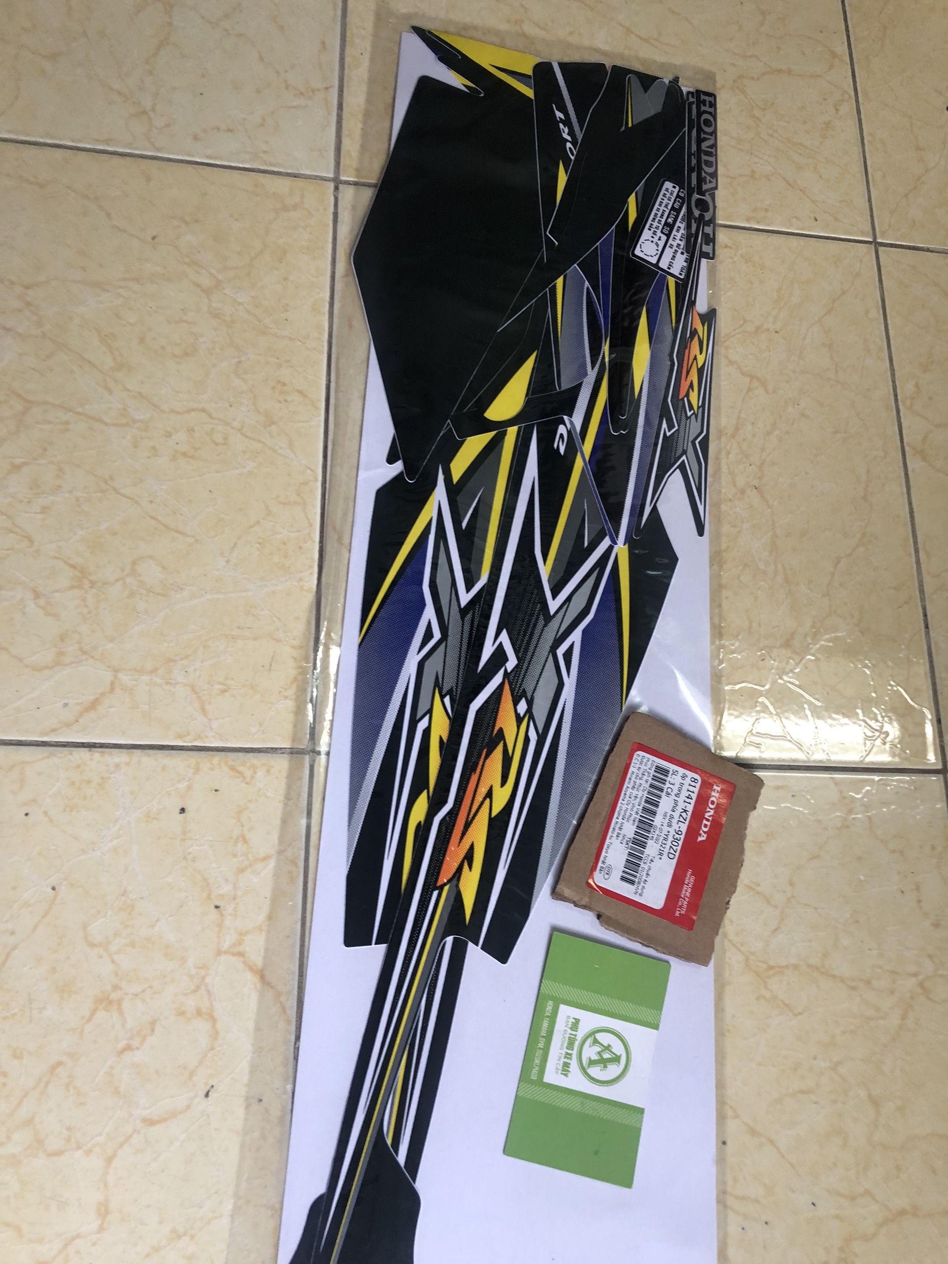 Bộ tem honda wave RSX 100 màu đen