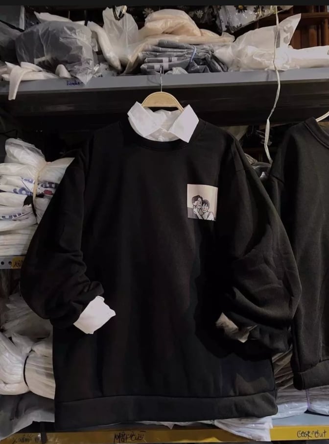 Áo nỉ sweater đôi bạn thân (* *) ( trọng lượng từ 38kg đến 65kg )