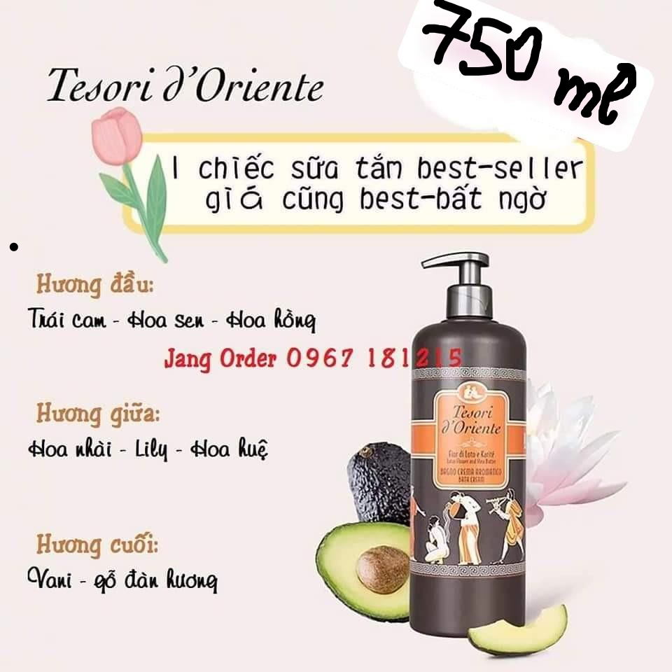 Sữa Tắm Hoa Sen  Tesori D'Oriente 750ml