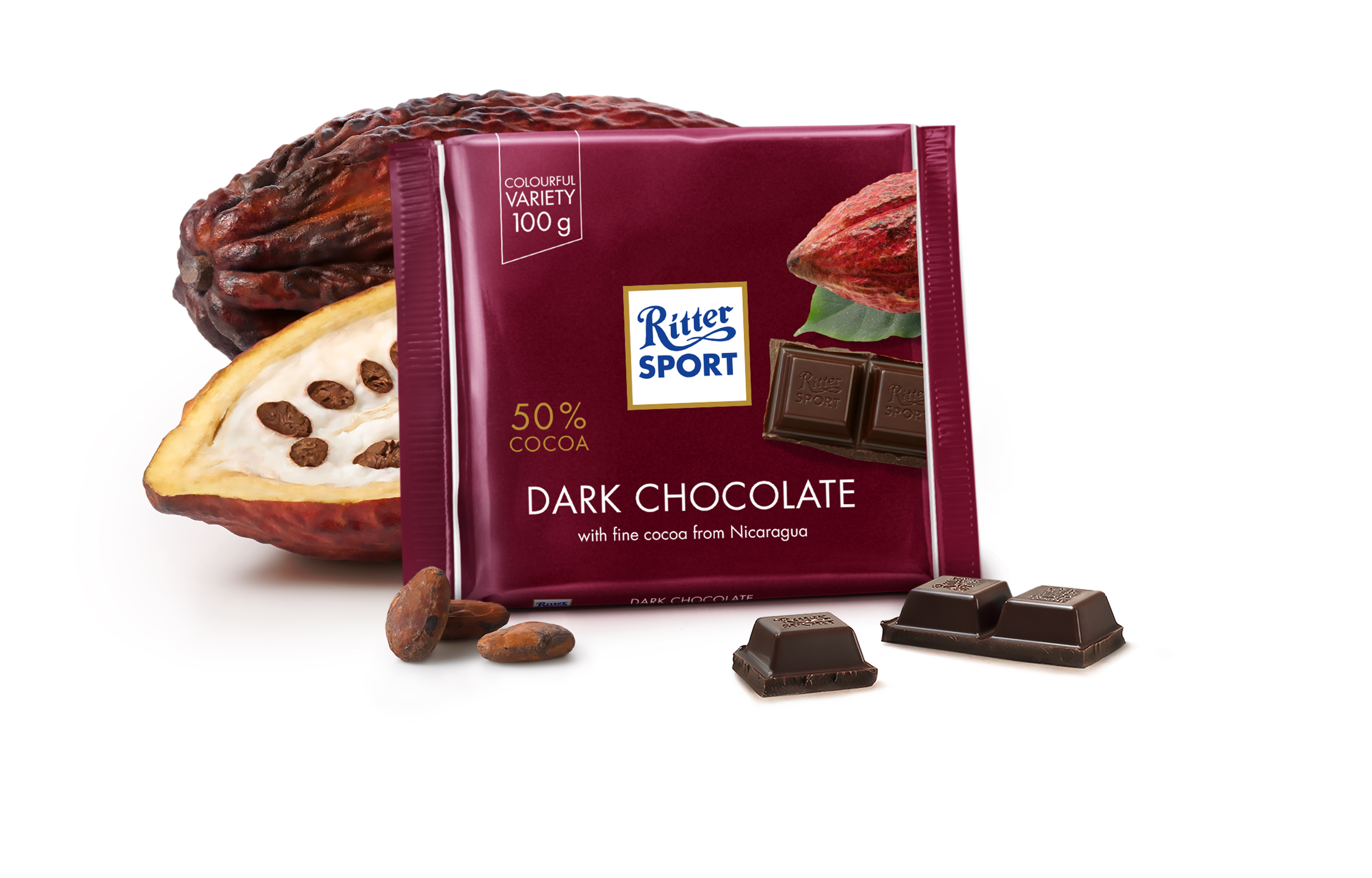 Socola đen 50% cacao Ritter Sport 100g