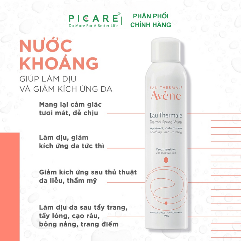 Avène Nước khoáng làm dịu da, chống kích ứng Therma Spring Water 50ml