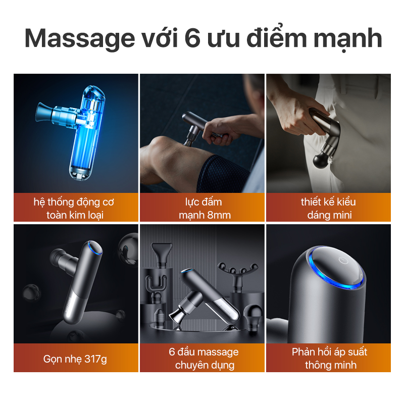 PHILIPS Máy Massage Mắt 2522+Máy Massage Cầm Tay Mini 7501