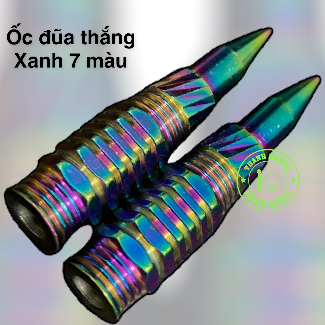Bộ 1 cặp ốc đũa thắng hỏa tiễn nhôm màu đỏ, gắn mọi xe máy Thanh Khang