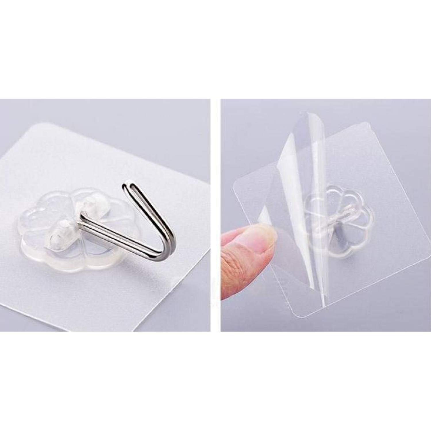 Móc Dán Tường Siêu Dính Trong Suốt 6x6 cm