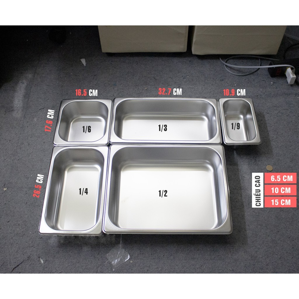 Khay đựng thạch trà sữa inox 304 cao cấp nhập khẩu (loại sâu 10cm)