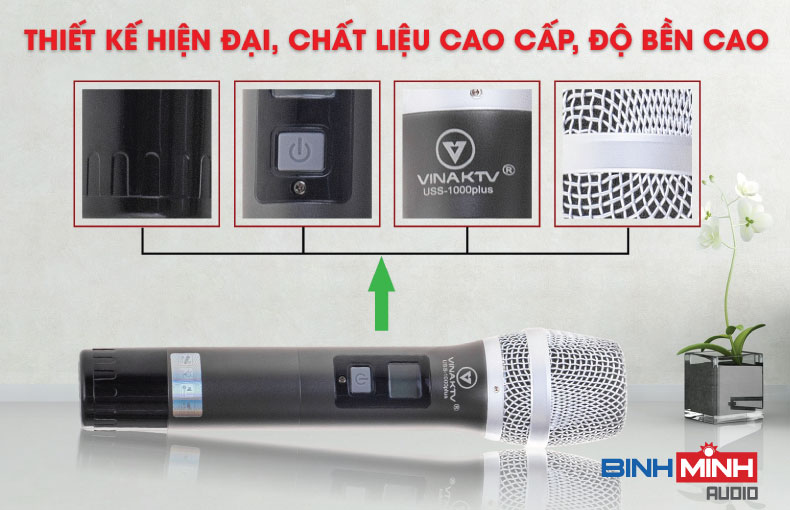 Micro không dây VinaKTV USS 1000 Plus