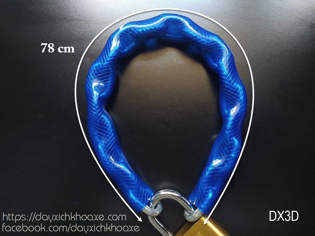 Wire chain lock door/gate aurae - blue - dx3a - dx3b - dx3c - dx3d