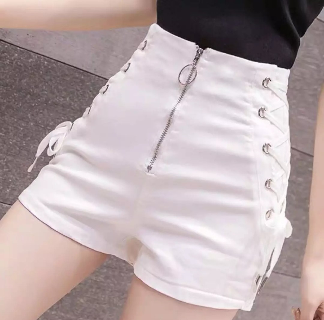 Quần short kaki lưng cao body đan dây hông 2 bên- quần đùi nữ-quần short nữ ngắn -quần kaki nữ ôm
