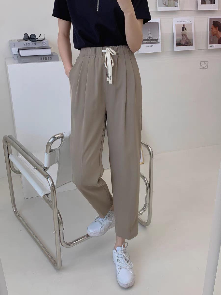 Quần baggy cạp chun vải ruby cao cấp m836