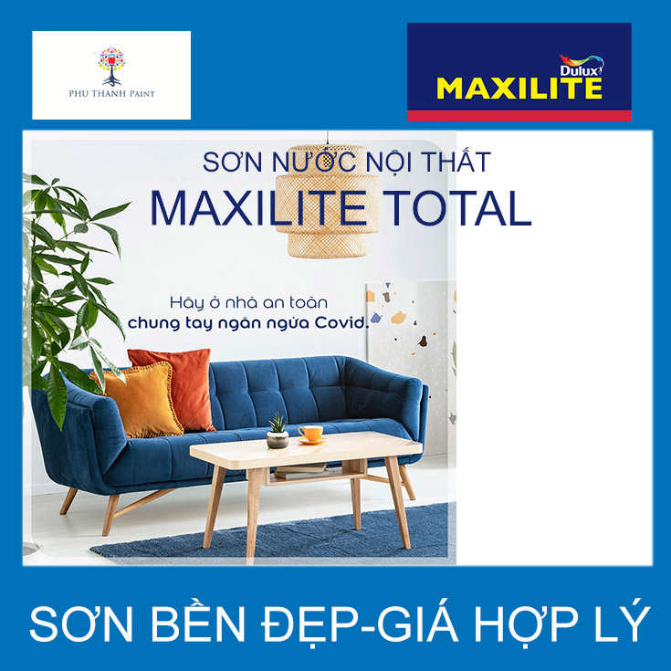 Sơn nước nội thất Maxilite Total - Bề mặt mờ láng mịn