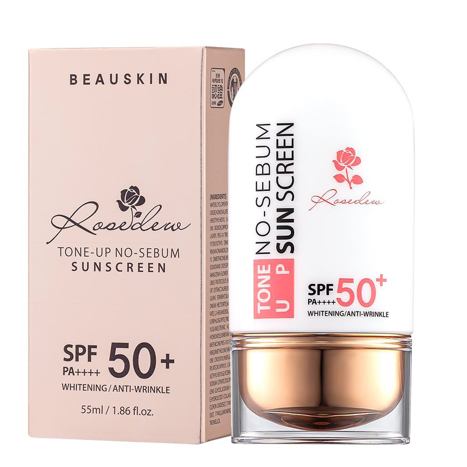 Kem chống nắng kiềm dầu nâng tone Beauskin Rosedew Hàn Quốc 55ml