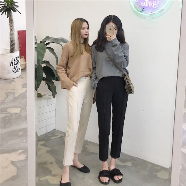 [25-27/4 Hoàn tiền 15%]Quần Tây Công Sở 2 Màu Đen-Trắng