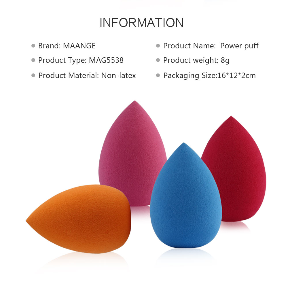 MAANGE Một giọt nước hình dạng Sponge Puff nhiều màu tùy chọn làm đẹp trứng