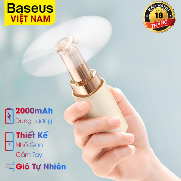 Quạt cầm tay mini Baseus dung lượng pin 2000mAh, vận hành mượt mà - phân phối chính hãng tại Baseus Việt Nam