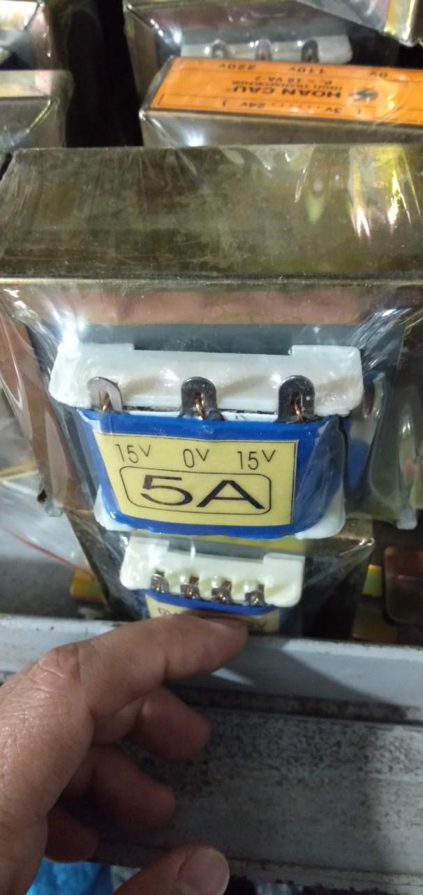 Biến áp 5A đối xứng 15V