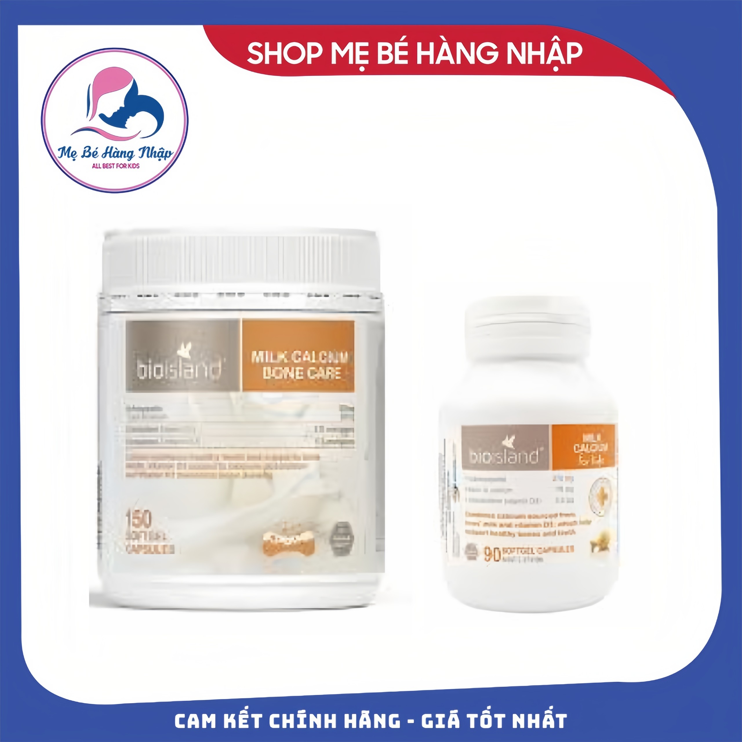 Viên uống bổ sung Canxi Bioisland 90 viên và 150 viên