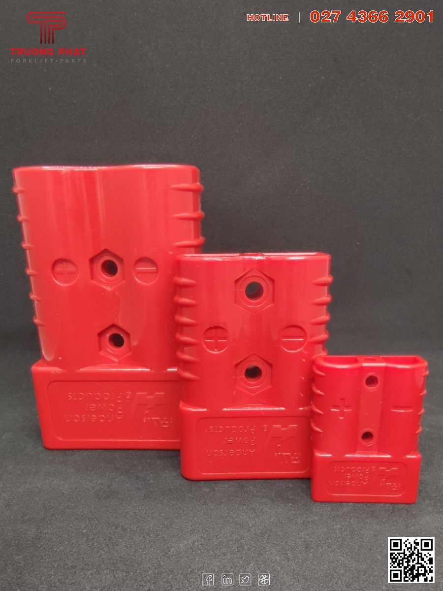 PHỤ TÙNG XE NÂNG - GIẮC CẮM BÌNH ẮC QUY 350A-600V ANDERSON - 350A-600V BATTERY SIGHTSEEING FORKLIFT POWER CONNECTOR